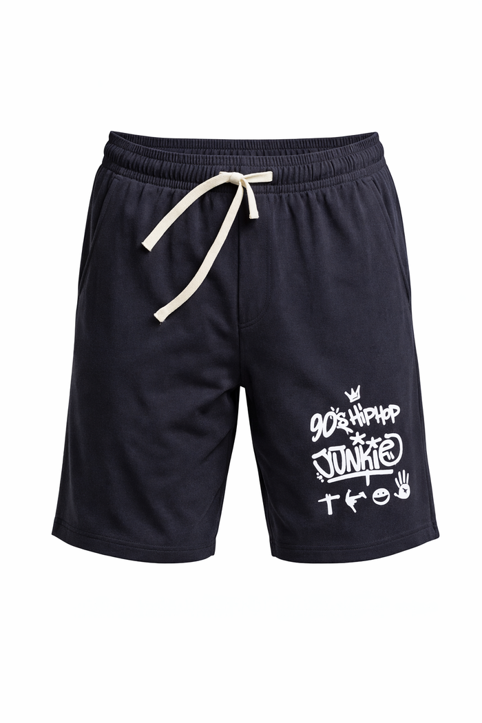 90’s Hip Hop Junkie Shorts – Black - Catch Body Customs