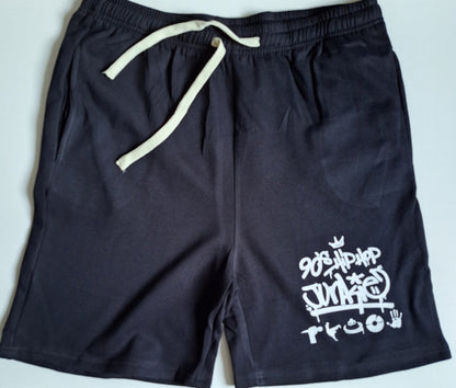 90’s Hip Hop Junkie Shorts – Black - Catch Body Customs