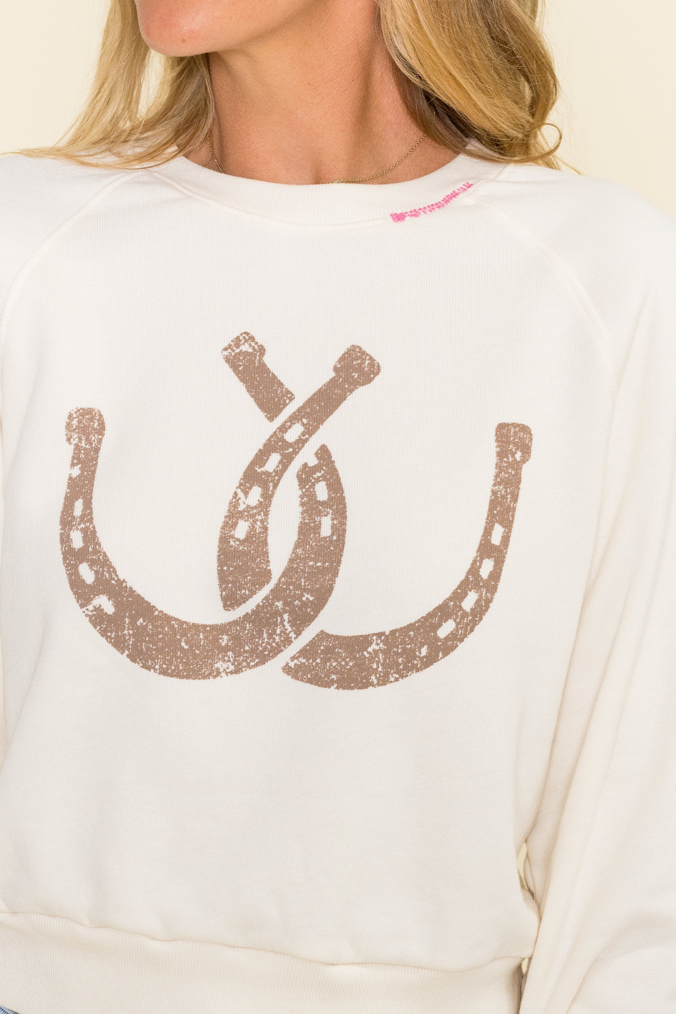 Double Horseshoe Shrunken Sweatshirt