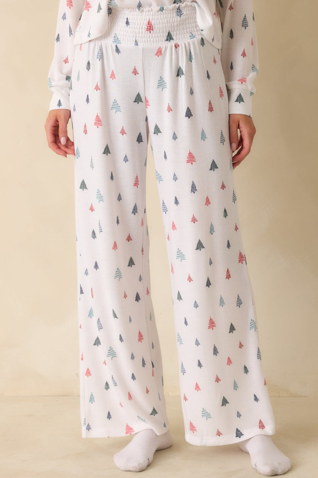 Z Supply White Multi Dawn Tree Pajama Pants