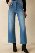 Something Amazing Medium Wash Wide Leg Jeans