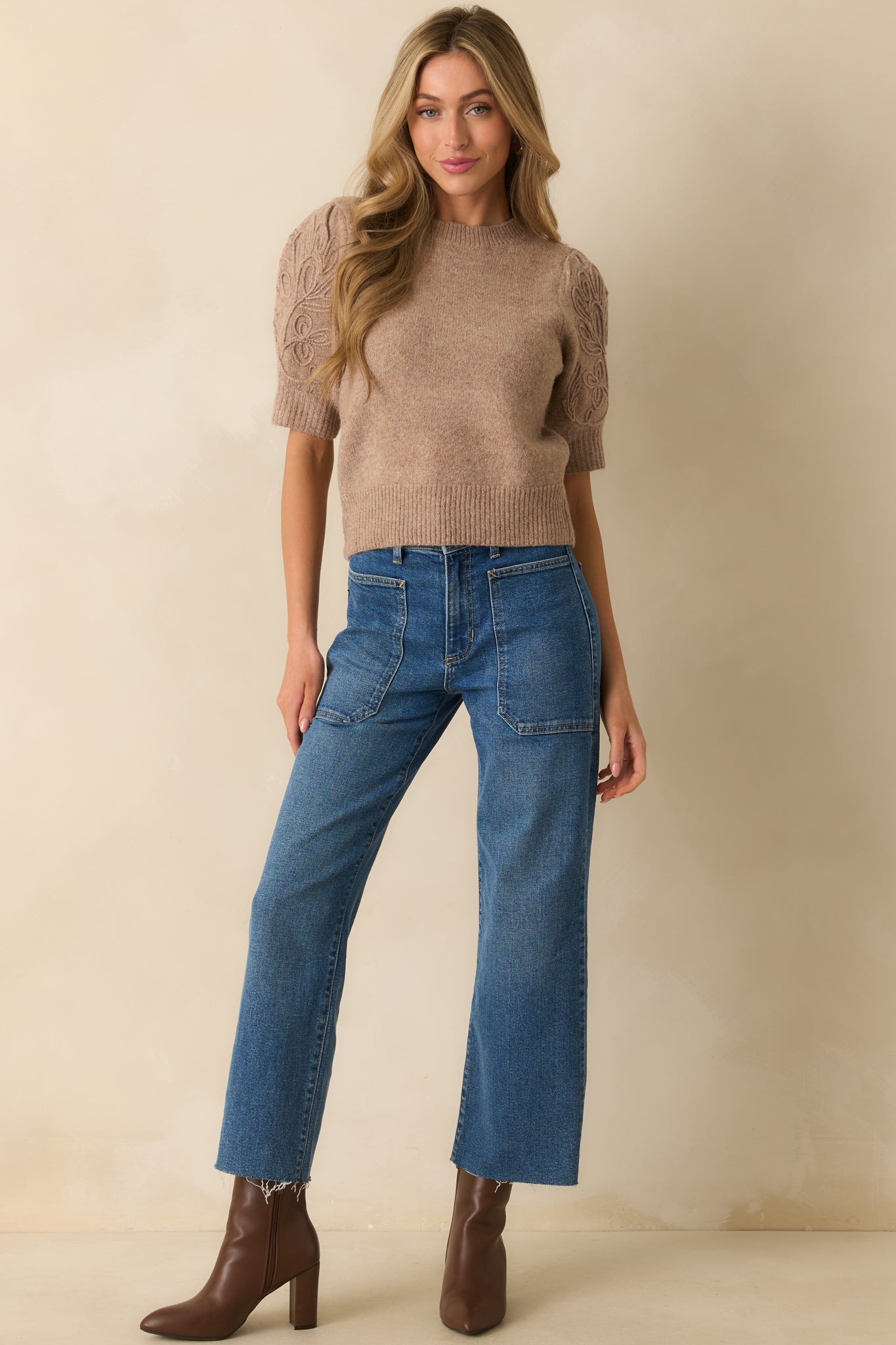 On Your Way Medium Wash Utility Jeans