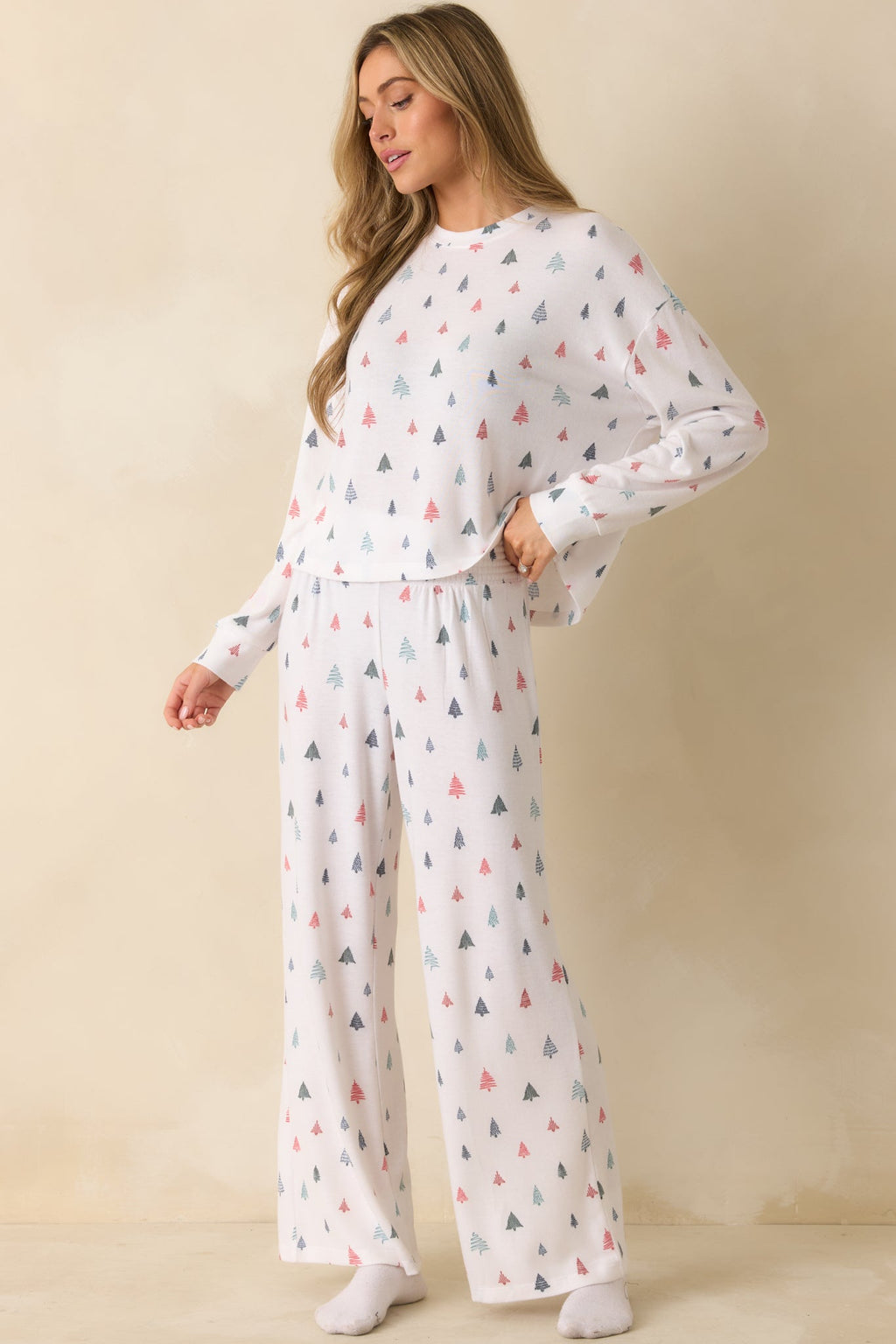 Z Supply White Multi Dawn Tree Pajama Pants