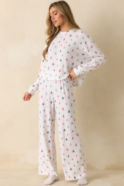 Z Supply White Multi Dawn Tree Pajama Pants