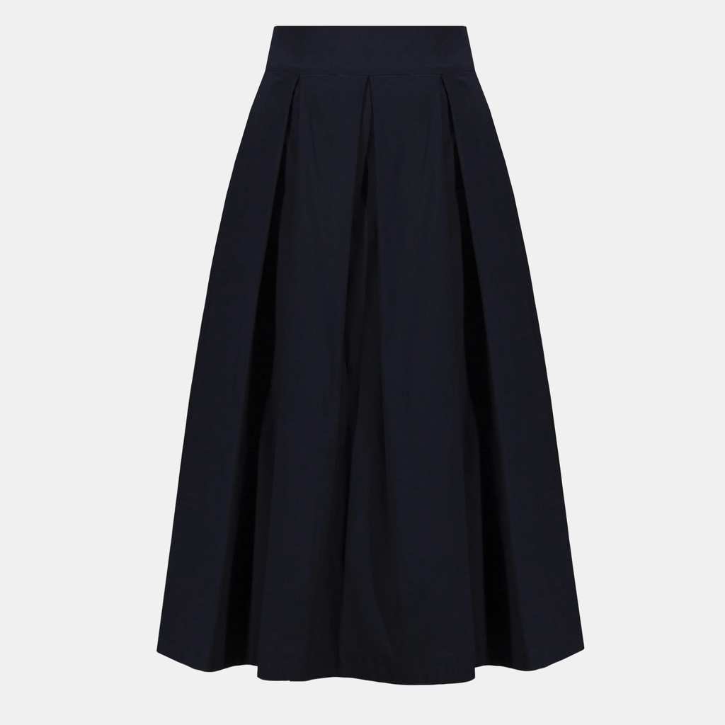 Joseph Ribkoff Stretch Taffeta Flared Skirt With Box Pleats