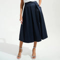 Joseph Ribkoff Stretch Taffeta Flared Skirt With Box Pleats