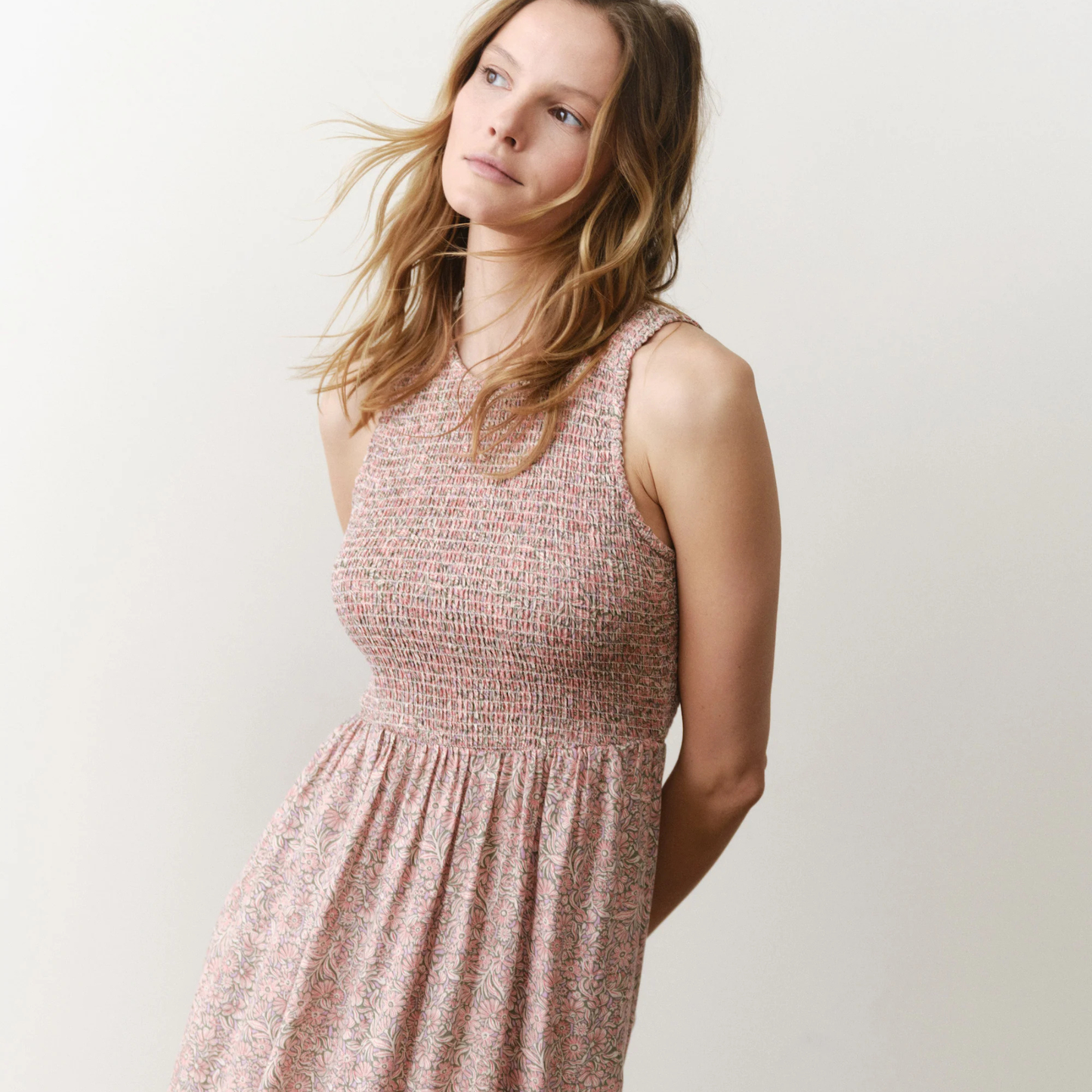 Marine Layer Darcy Smocked Maxi Dress
