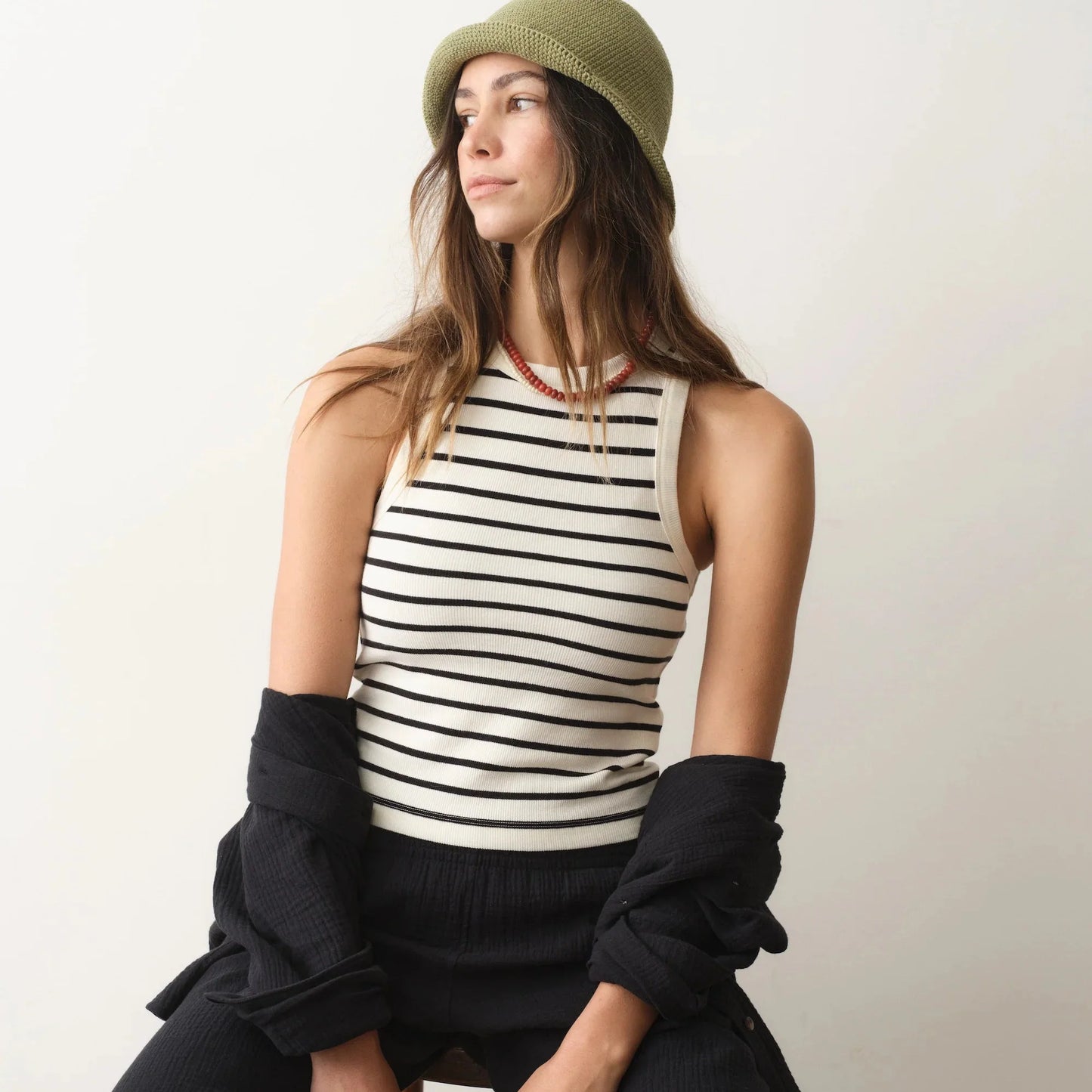 Marine Layer Lexi Rib Sun-In High Neck Tank