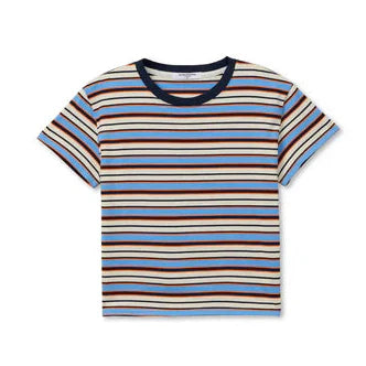 Perfect White Tee Dawn Ringer Stripe Tee