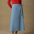 Faherty Solstice Denim Wrap Skirt