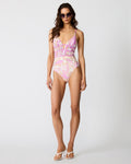 CUTOUT WRAP ONE PIECE LIGHT ORCHID