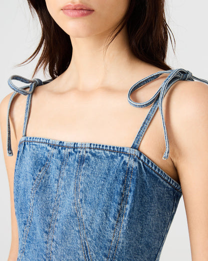 MEAGHAN DRESS BLUE HEATHER