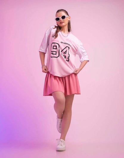 A . OVERSIZED PRINTED T - SHIRT