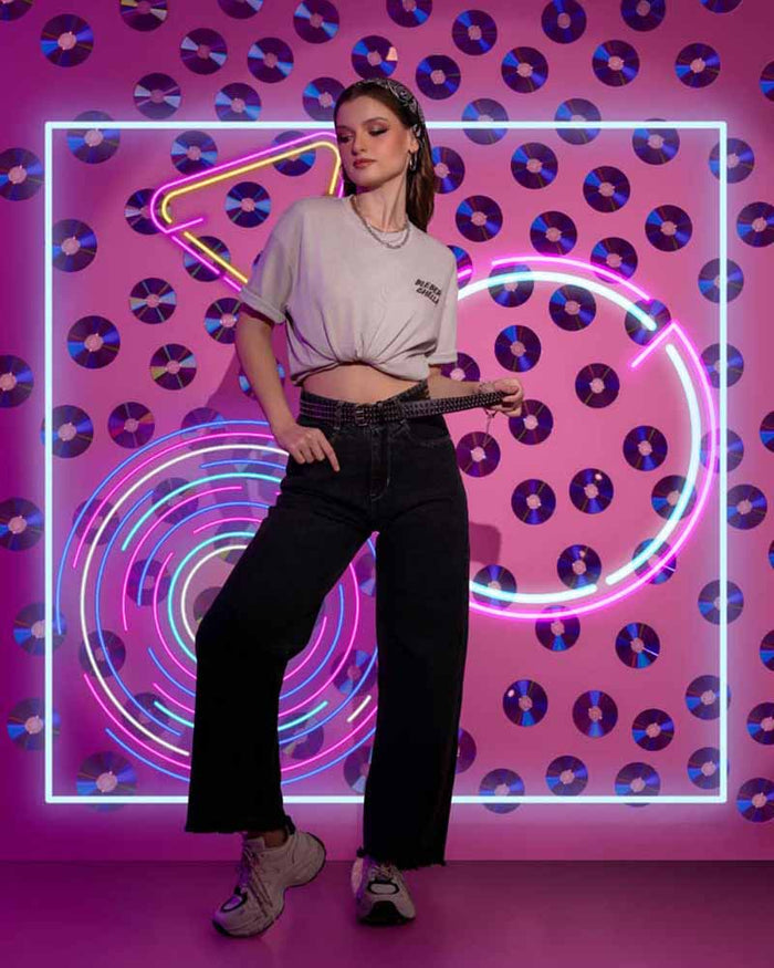 A . OVERSIZED PRINTED T-SHIRT