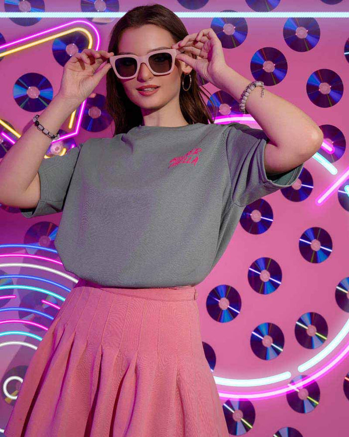 A . OVERSIZED PRINTED T-SHIRT