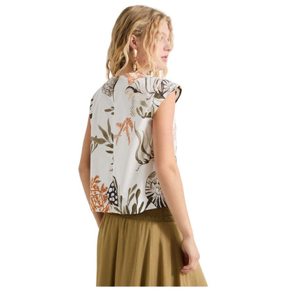 Affine Cotton Blend Womens Top 2613161102200