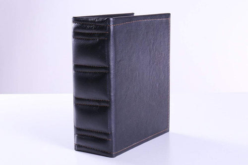 Black Leatherette Book Style Chess Box - Box - Chess-House