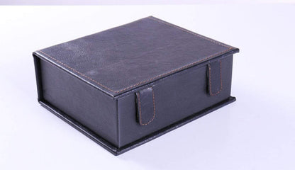 Black Leatherette Book Style Chess Box - Box - Chess-House
