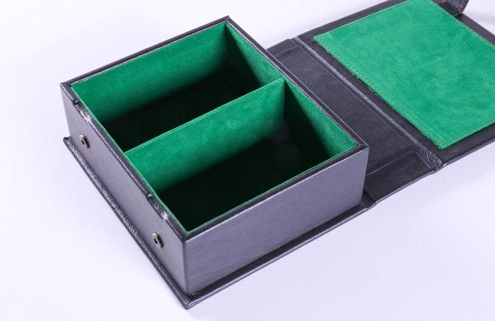 Black Leatherette Book Style Chess Box - Box - Chess-House