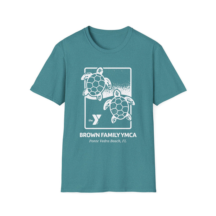 Brown Y Twin Sea Turtles Unisex Softstyle T-Shirt