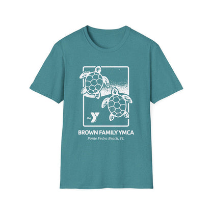 Brown Y Twin Sea Turtles Unisex Softstyle T-Shirt