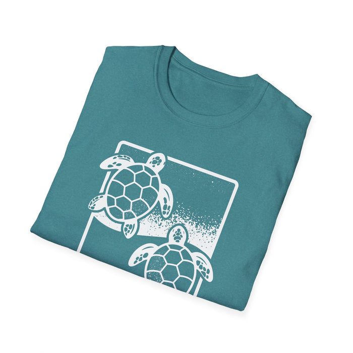 Brown Y Twin Sea Turtles Unisex Softstyle T-Shirt