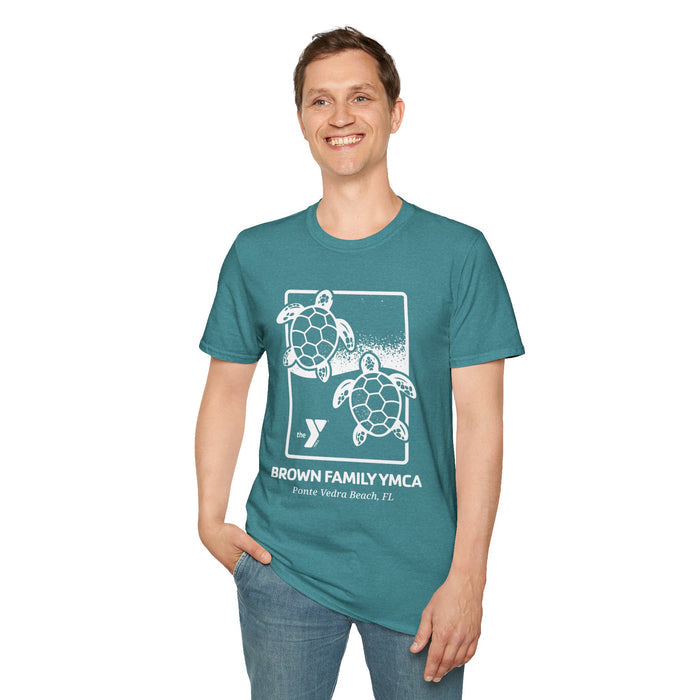 Brown Y Twin Sea Turtles Unisex Softstyle T-Shirt