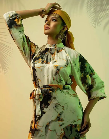 DAISY STREET PRINTED MAXI DRESS