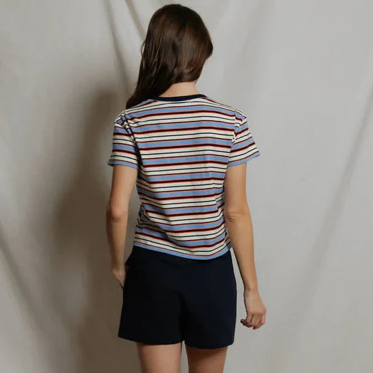Perfect White Tee Dawn Ringer Stripe Tee