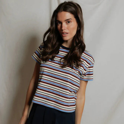 Perfect White Tee Dawn Ringer Stripe Tee
