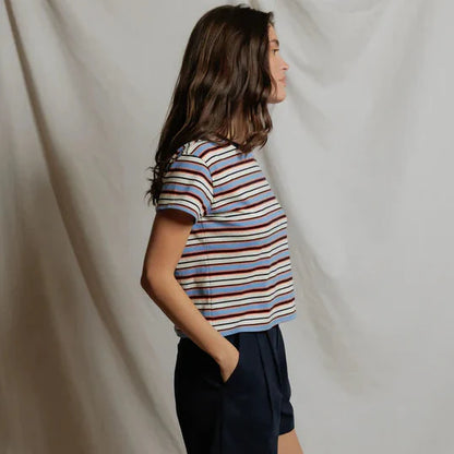 Perfect White Tee Dawn Ringer Stripe Tee