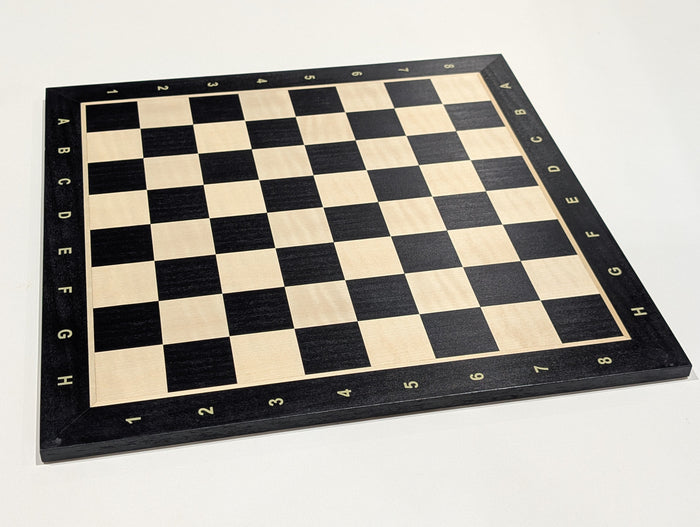 DEAL ITEM: 19" Wooden Chess Board with coordinates - Black Stained - Open Box - Chess-House