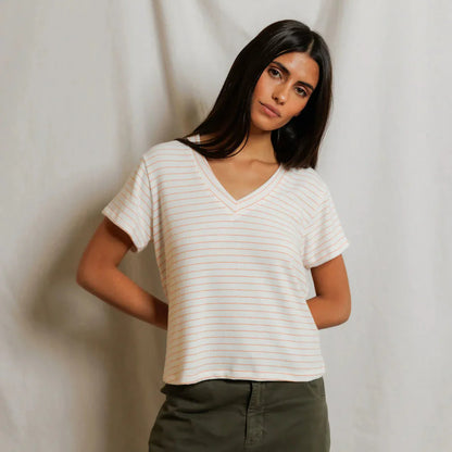 Perfect White Tee Erin Brushed Sweater Stripe Tee
