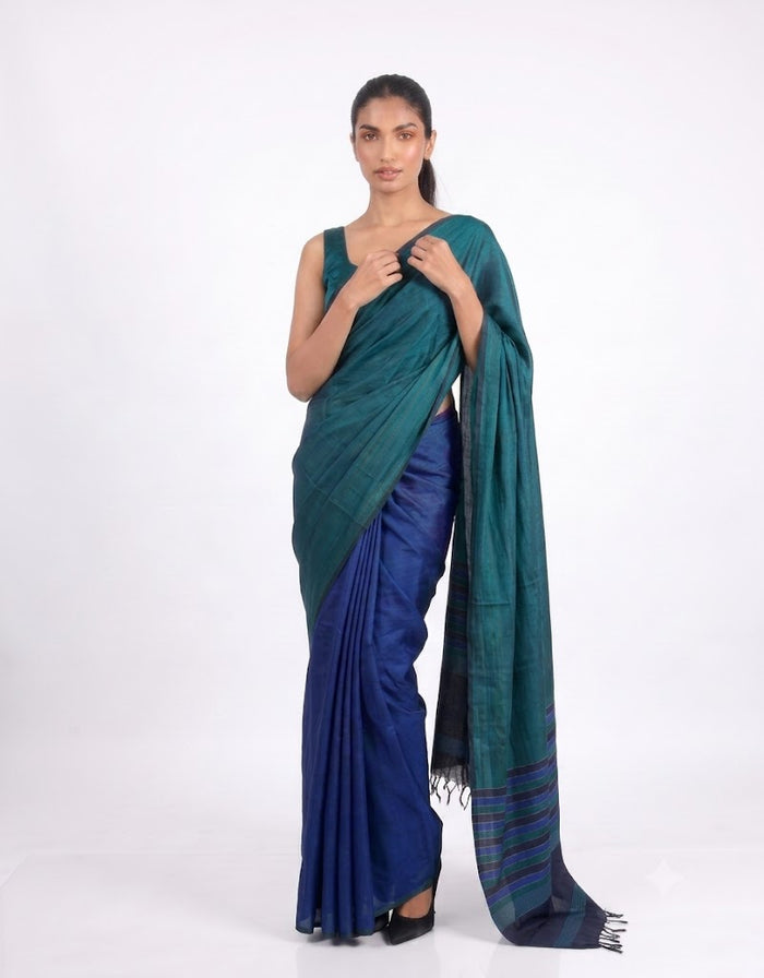 ETHNIC FUSION HANDLOOM SAREE