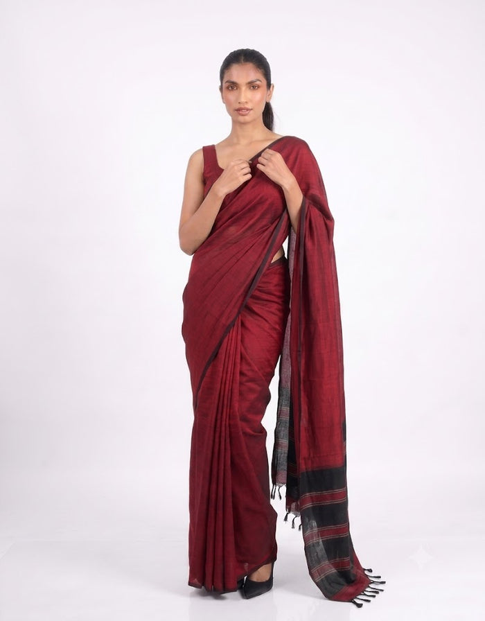ETHNIC FUSION HANDLOOM SAREE
