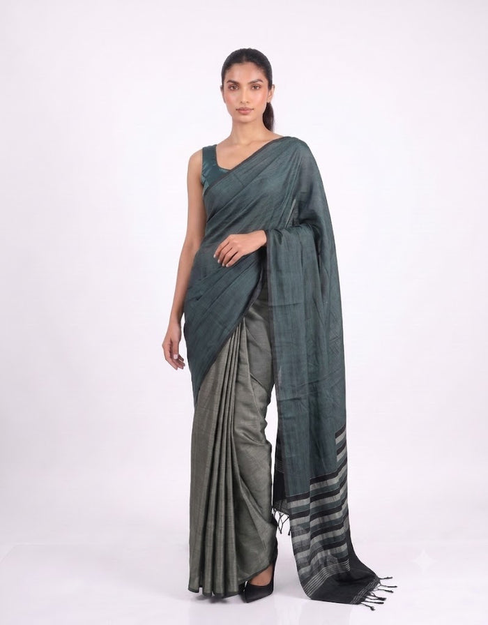 ETHNIC FUSION HANDLOOM SAREE