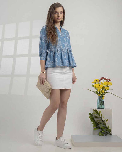 GIVO FLORAL PRINTED TOP