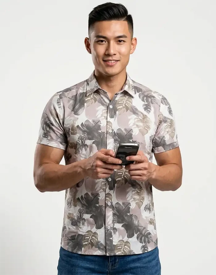 JOBBS SHORT SLEEVE PRINTED  SHIRT