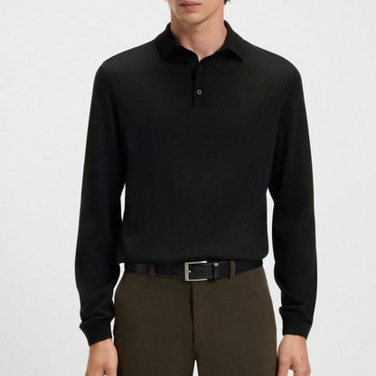 Lancione Long Sleeve Virgin Wool Polo Jumper 50476355