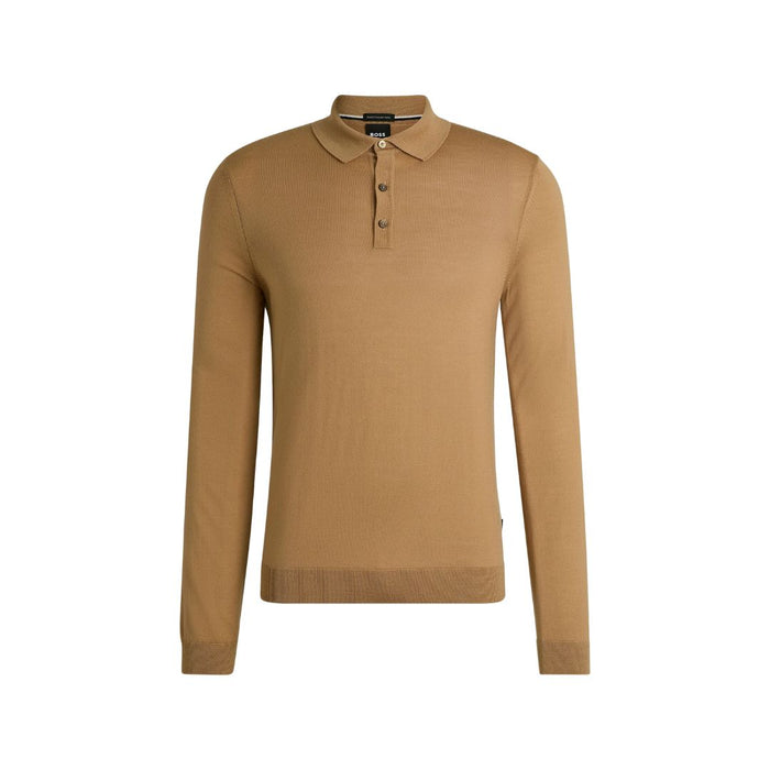 Lancione Long Sleeve Virgin Wool Polo Jumper 50476355