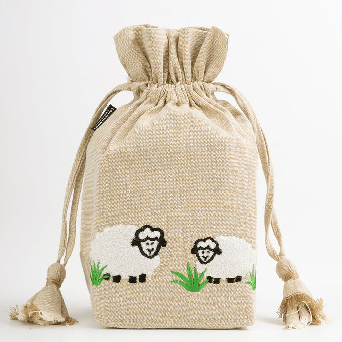 Lantern Moon Meadow Sheep Drawstring Bag