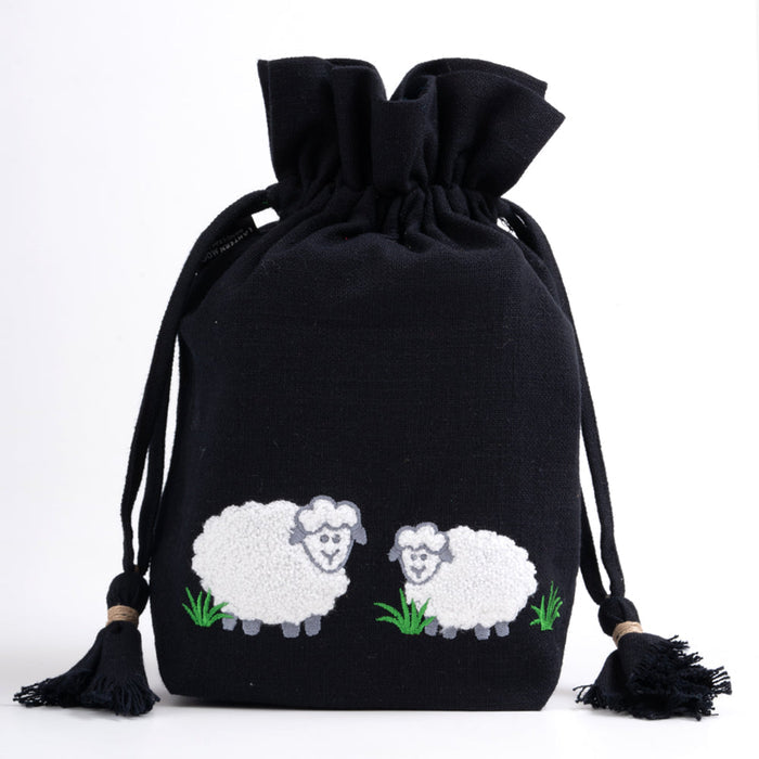 Lantern Moon Meadow Sheep Drawstring Bag