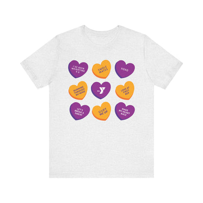 Love The Y - Conversation Hearts Short Sleeve Tee
