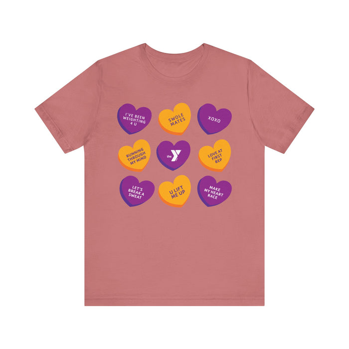 Love The Y - Conversation Hearts Short Sleeve Tee