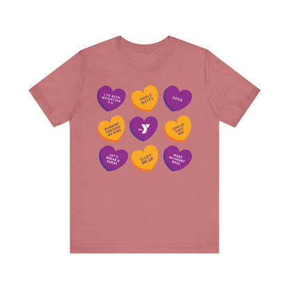 Love The Y - Conversation Hearts Short Sleeve Tee