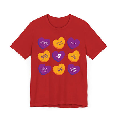 Love The Y - Conversation Hearts Short Sleeve Tee