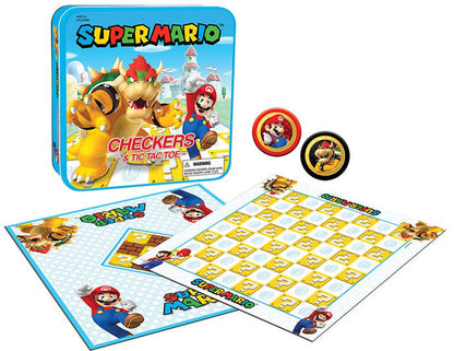 Mario Versus Bowser Checkers & Tic Tac Toe - Checkers - Chess-House