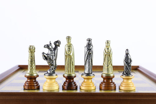 Medieval Metal and Wood Chess Pieces - Piece - Chess-House