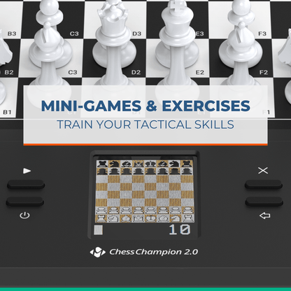 Millennium ChessChampion 2.0 – Smart Chess Trainer with Tips, Games & Color Display - Chess Computer - Chess-House