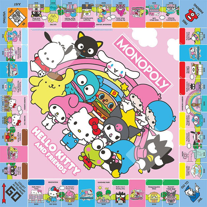 Monopoly Board Game - Hello Kitty & Friends Edition - Game - Chess-House